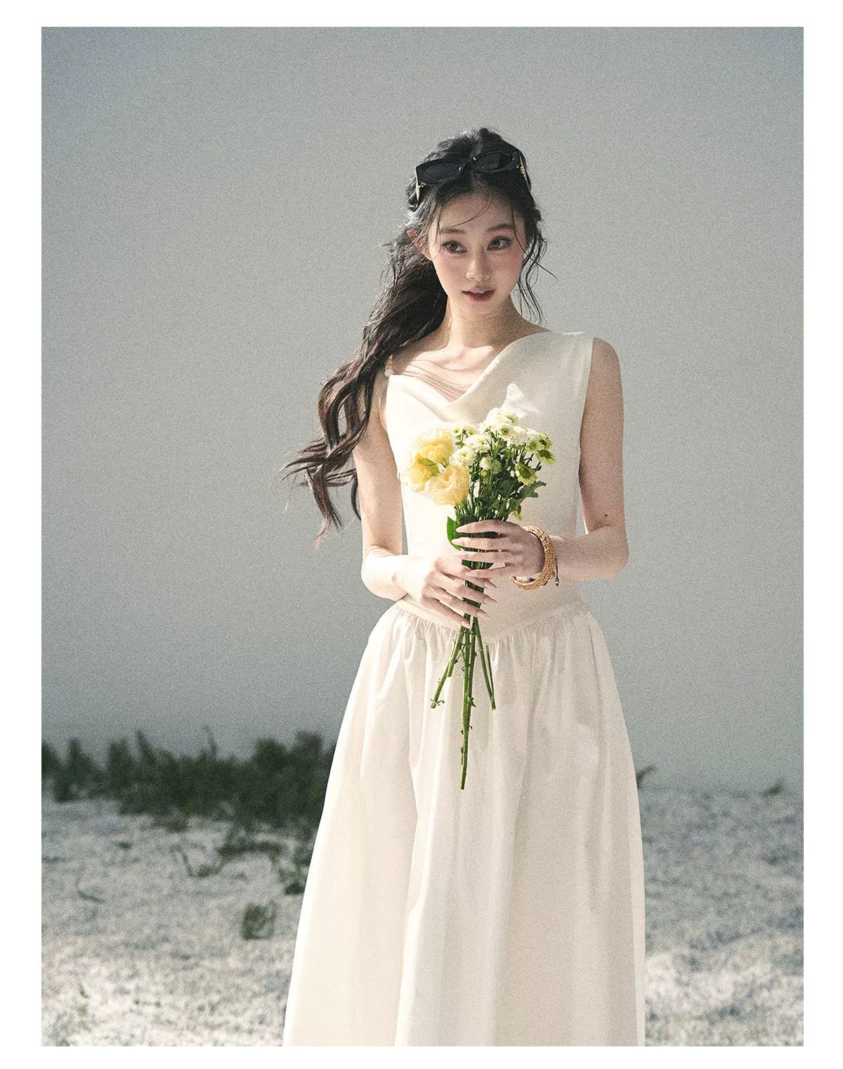 Moonlight Sonata Draped Maxi Dress