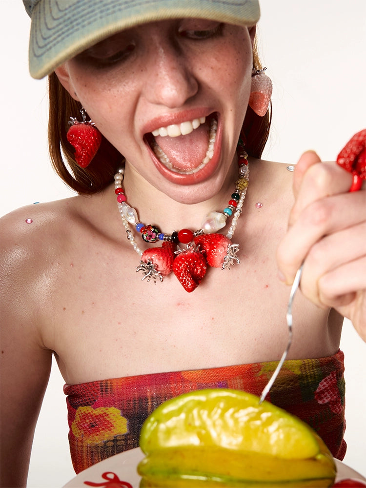 公式【1JINN STUDIO】M2M Strawberry Natural Pearl Necklace 1JINN M2M Strawberry Natural Baroque Pearl Necklace – CHINASQUAD