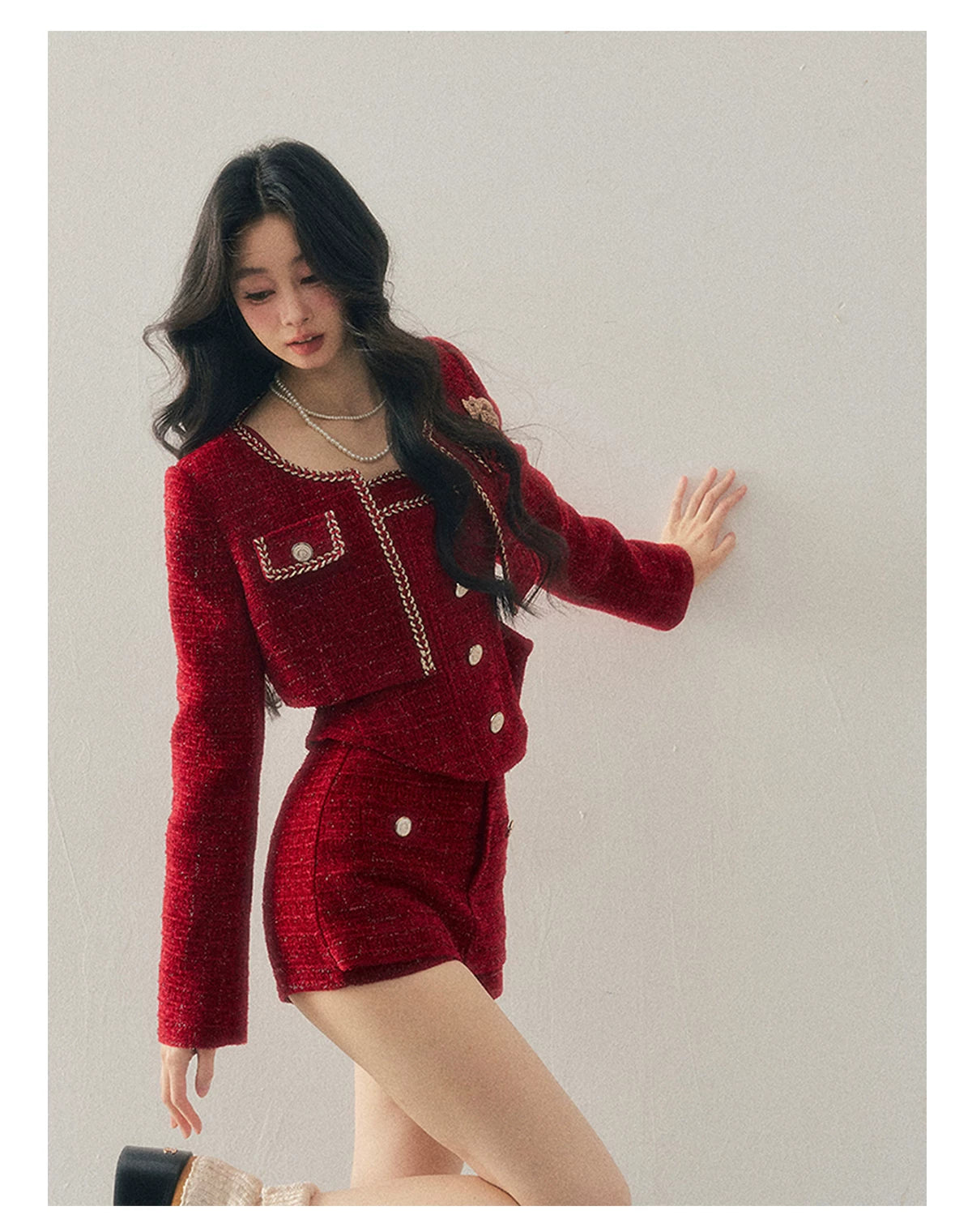 Tweed-Inspired Three-Piece Set