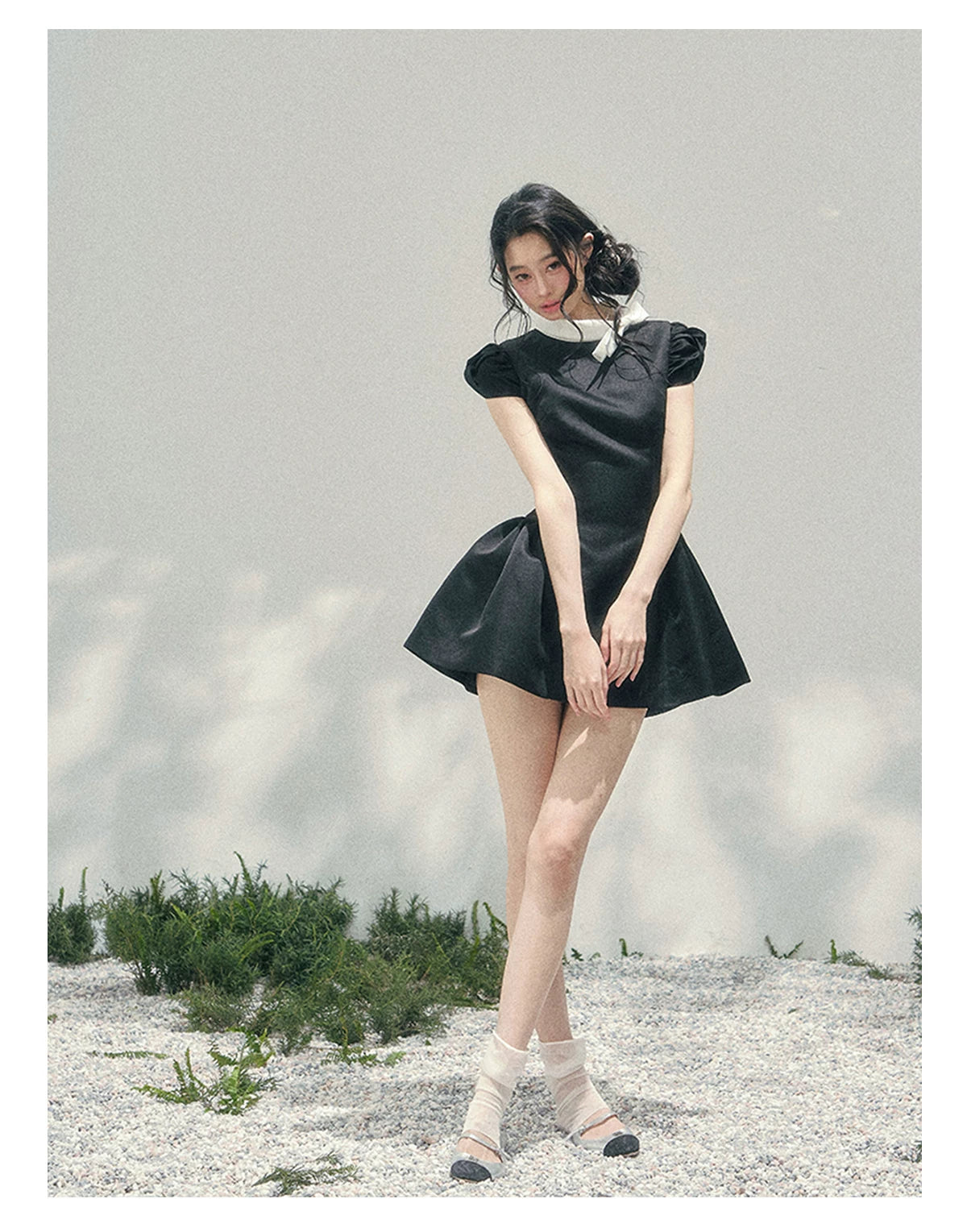 Liliane Ballroom Puff-Sleeve Mini Dress
