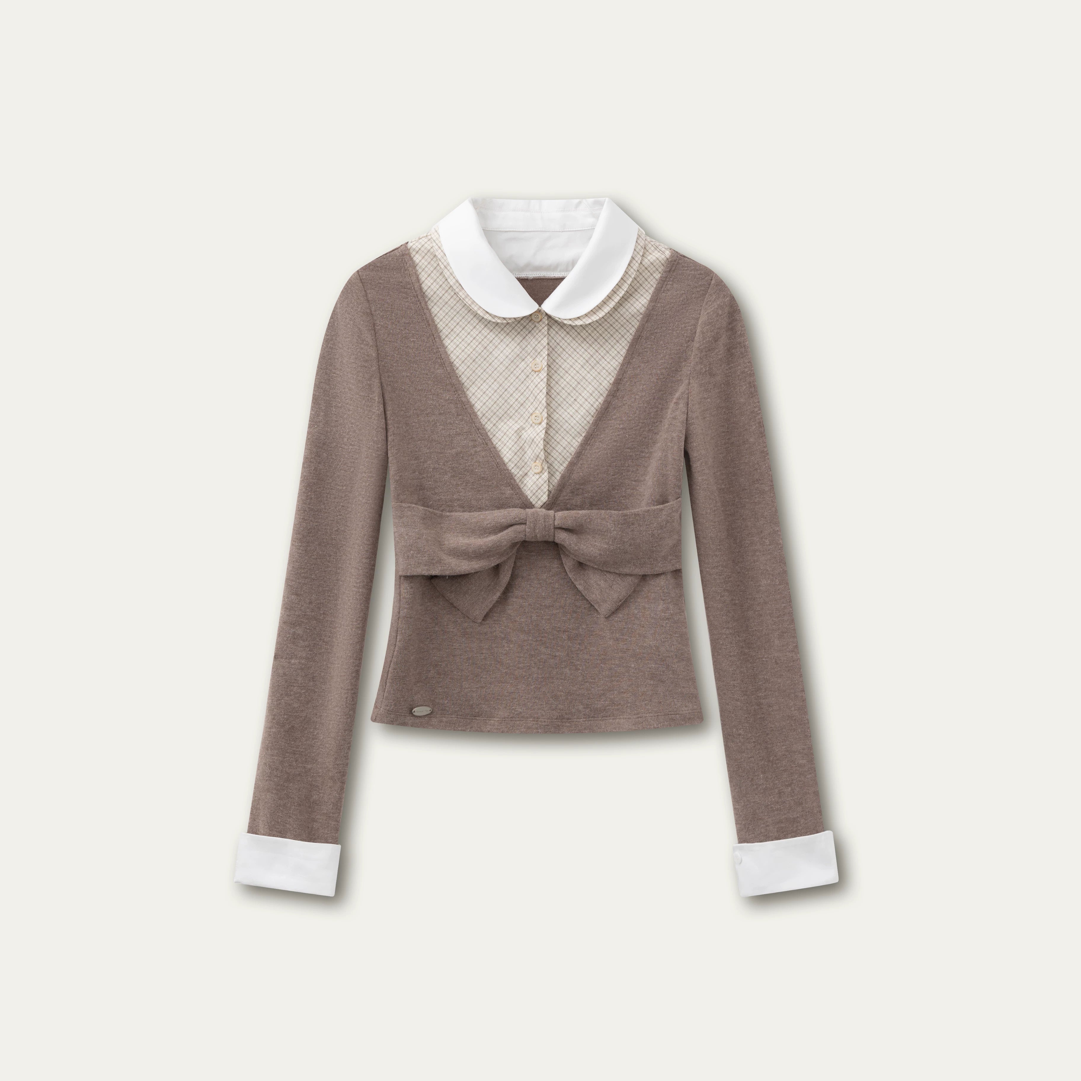 Vintage Peter Pan Collar Layered Blouse