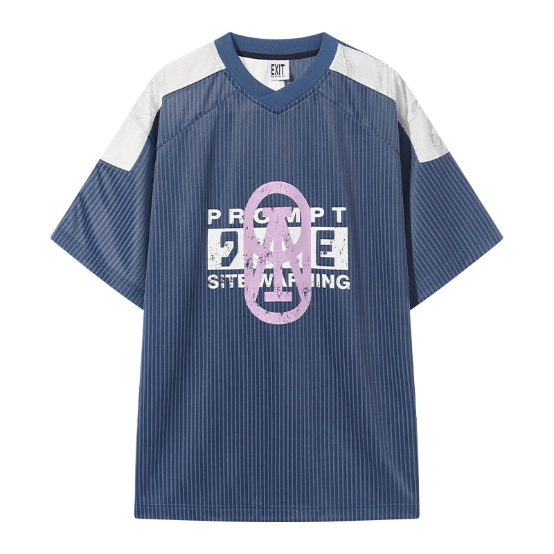 EXITMODE Textured Layered Sports Jersey Tee