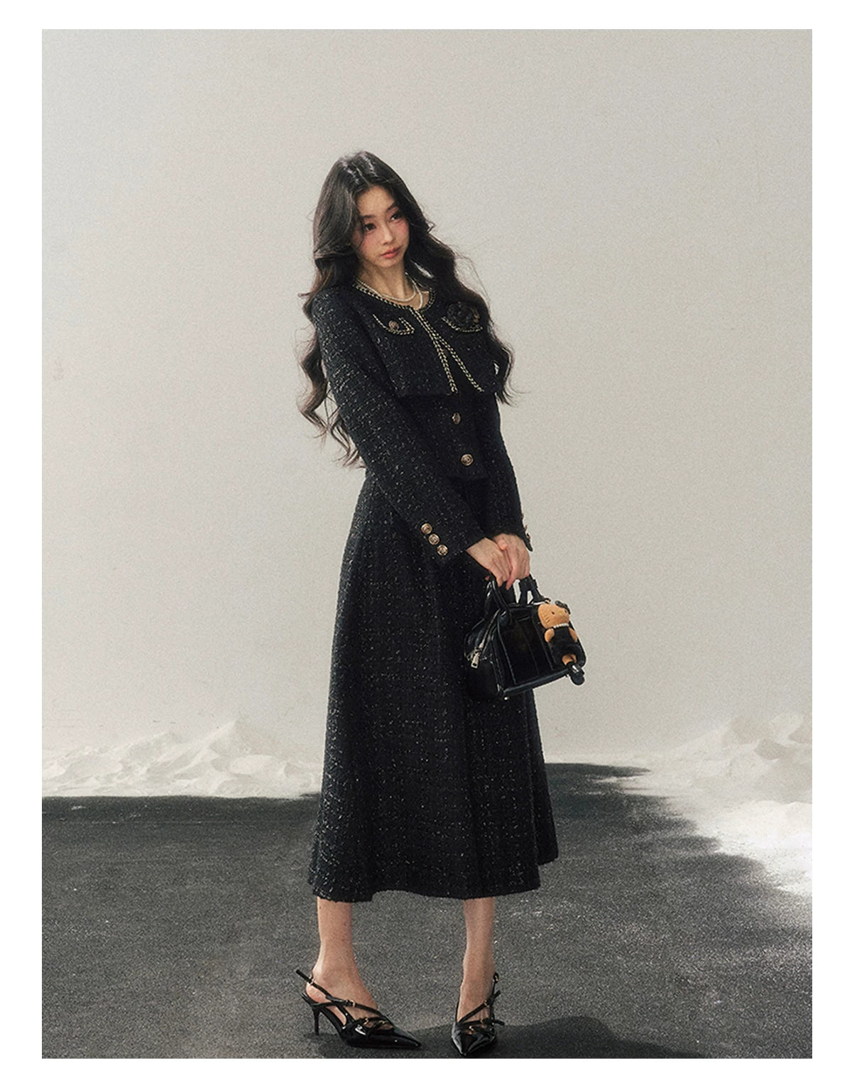 Tweed-Inspired Three-Piece Set