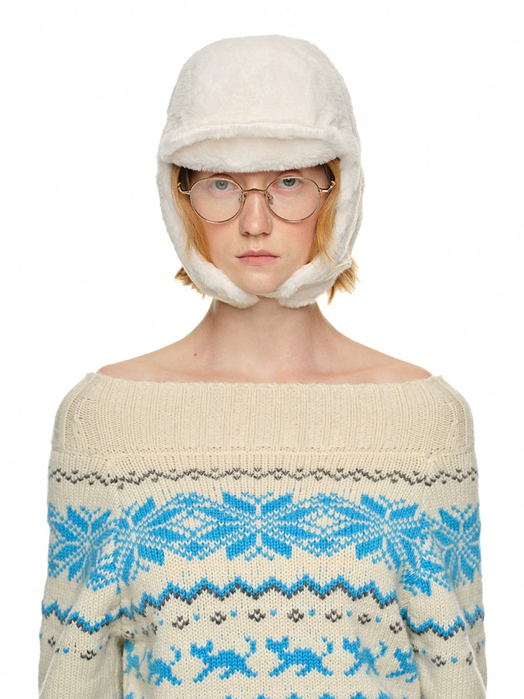 Eco-Friendly Rabbit Fur Earflap Aviator Hat - CHINASQUAD