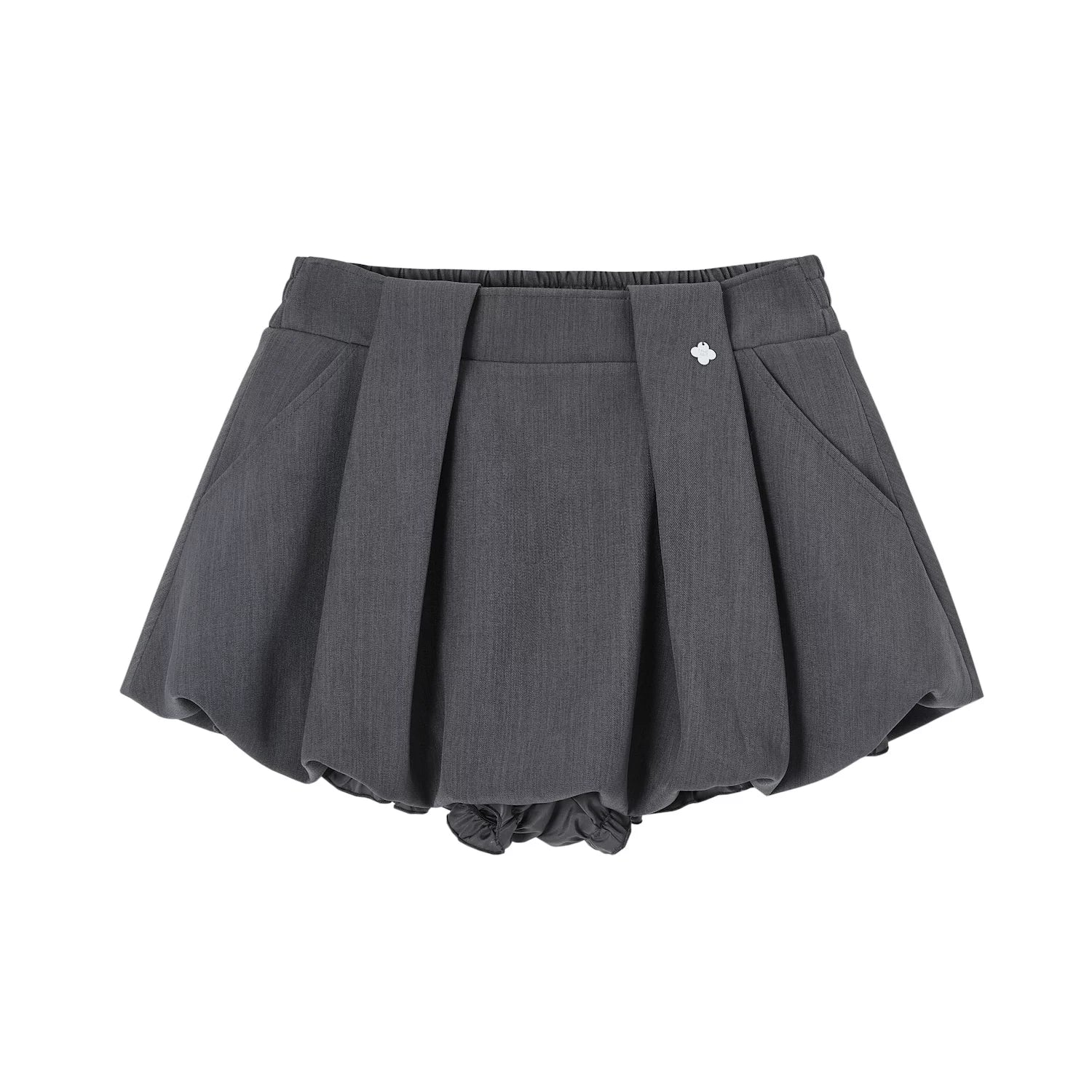 Preppy Pleated Bubble Mini Skirt