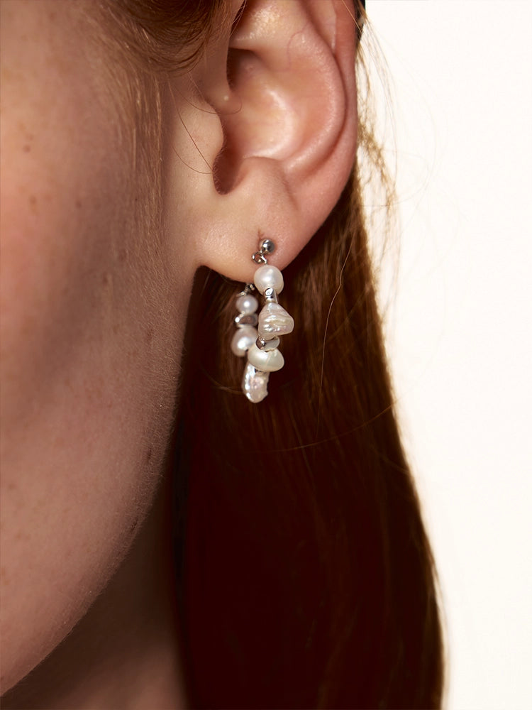 Natural Baroque Pearl Earrings - CHINASQUAD