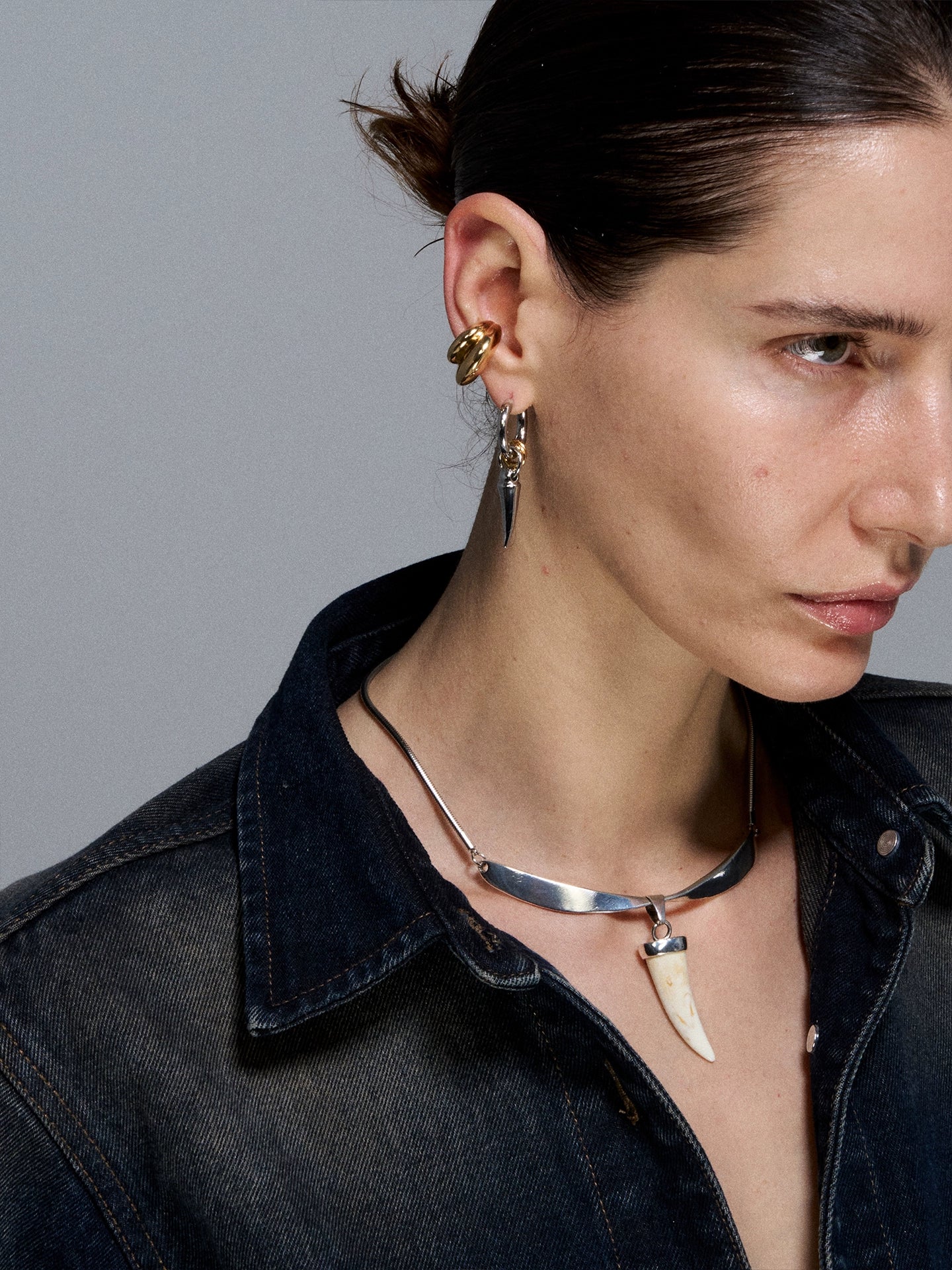 Silver Fang & Horn Reshaped Romance Vintage Necklace - CHINASQUAD