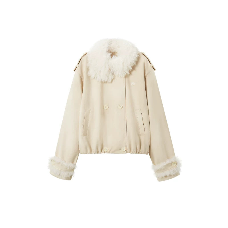 Faux Shearling Suede Jacket