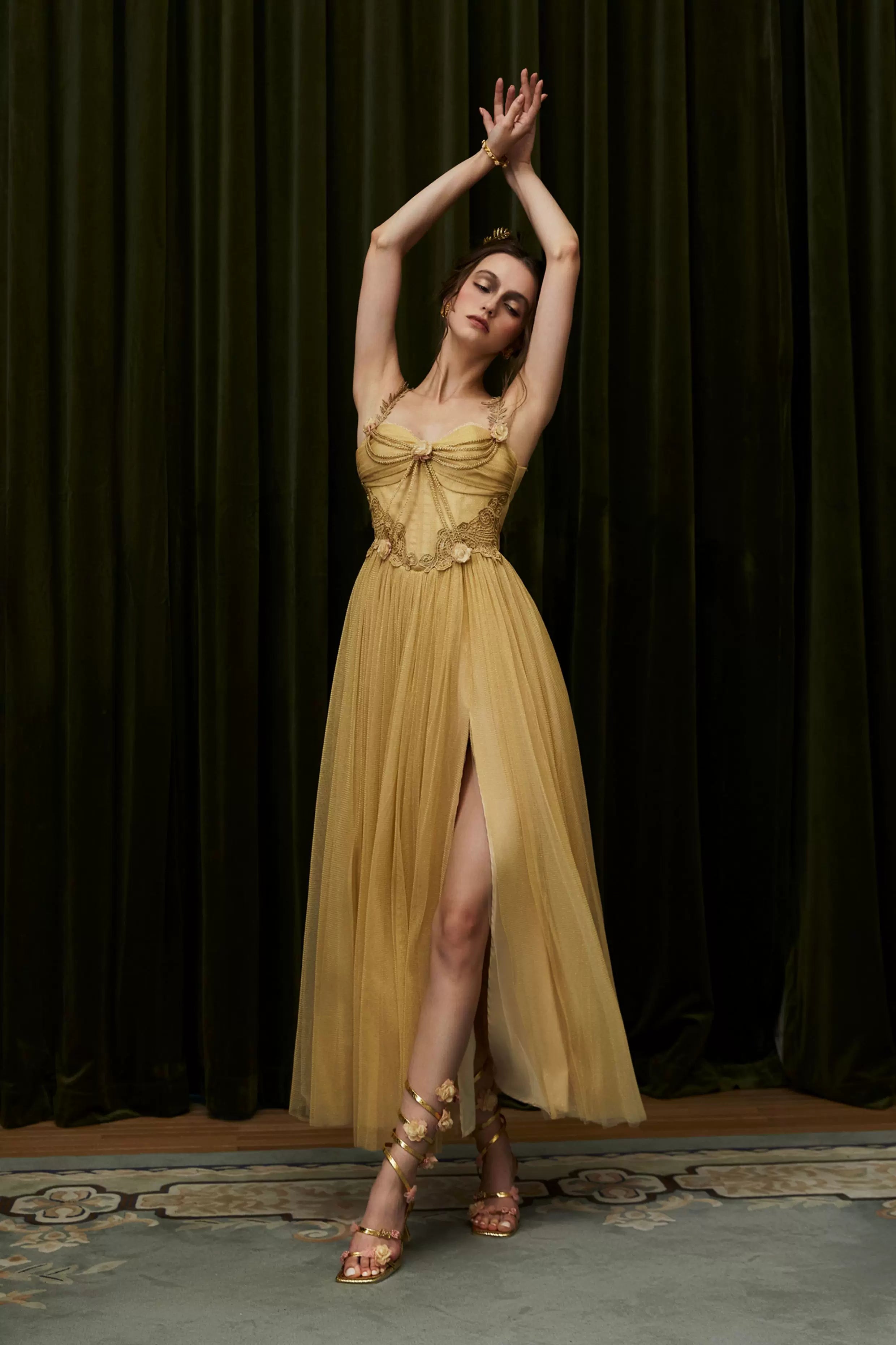 Nile Rose Egyptian-Inspired Corset Gown