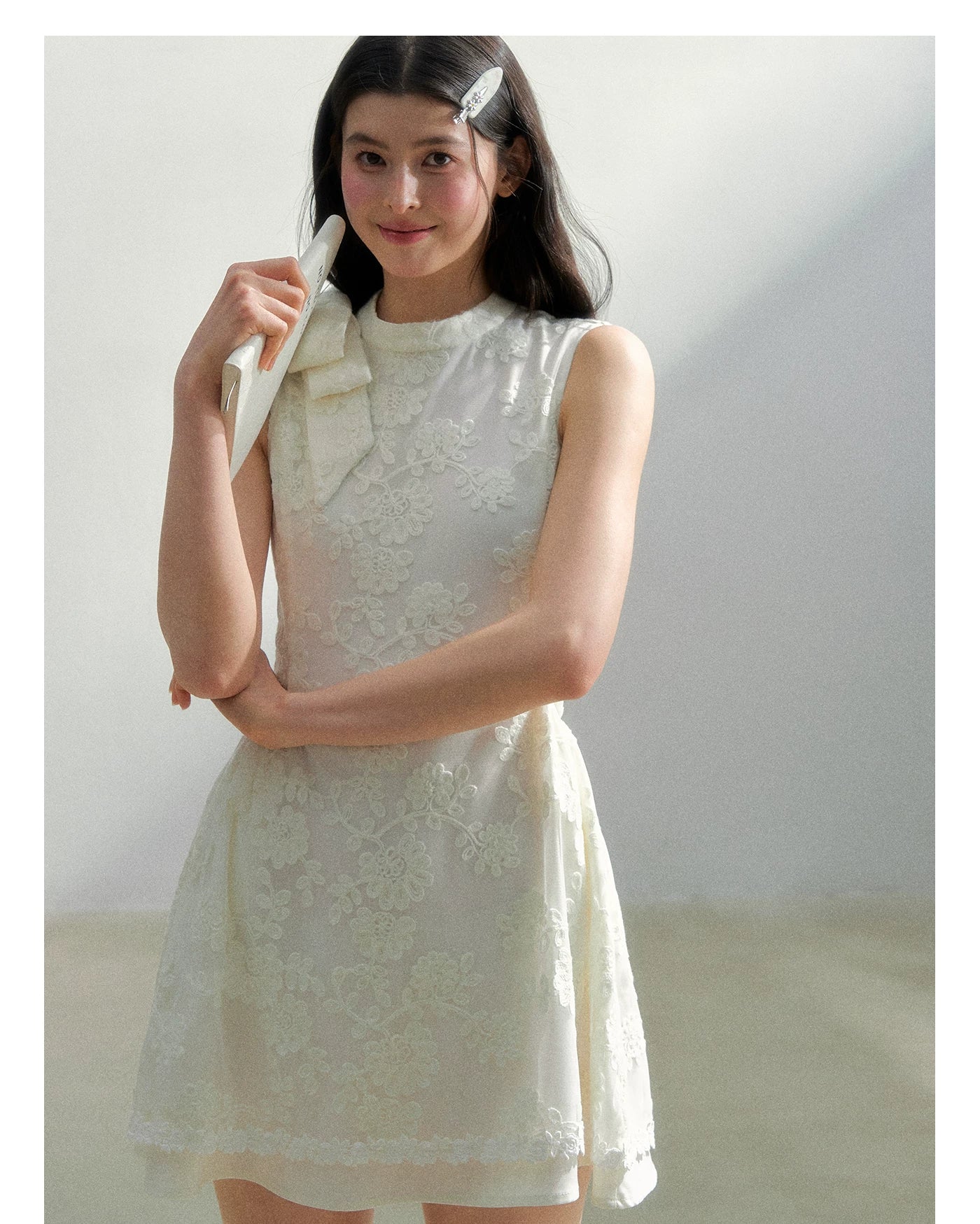 Spring Whisper Lace Embroidered Dress