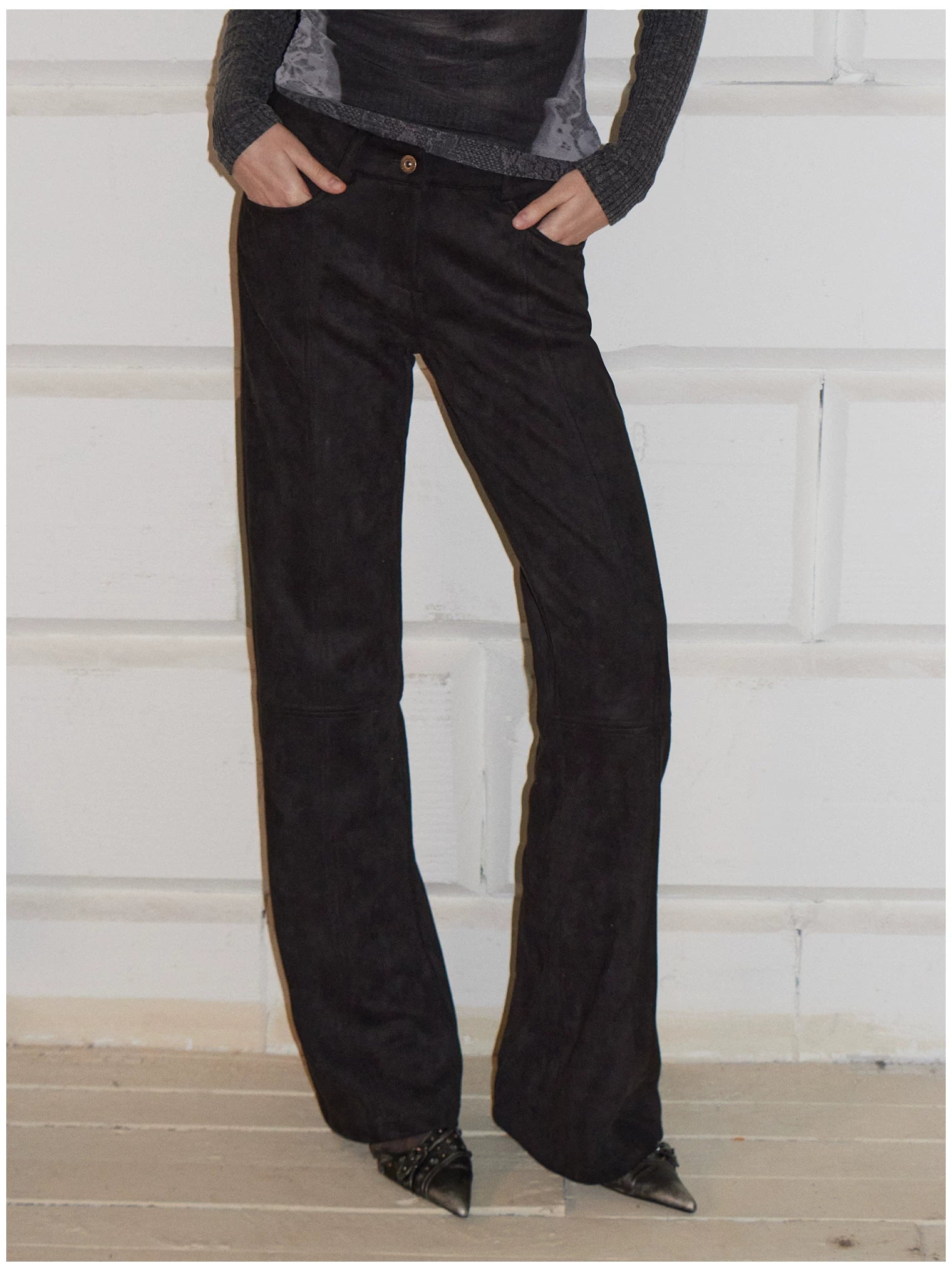 Detachable Two-Way Leather Skirt–Pants