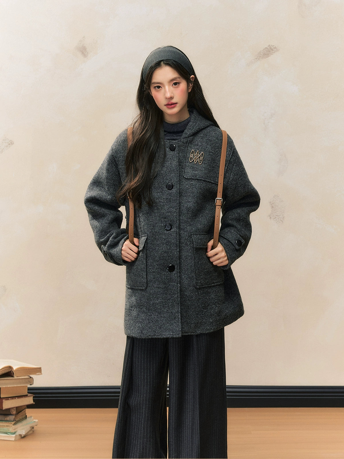 Academy Woolen Hooded Toggle Coat - CHINASQUAD