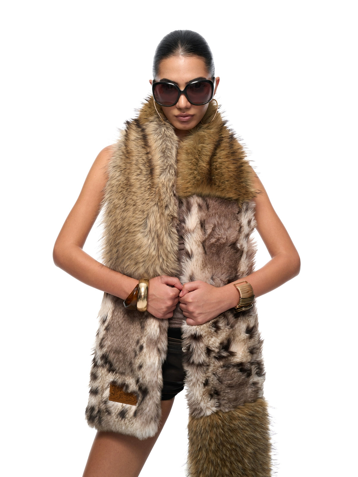 Longline Faux Fox Fur Scarf