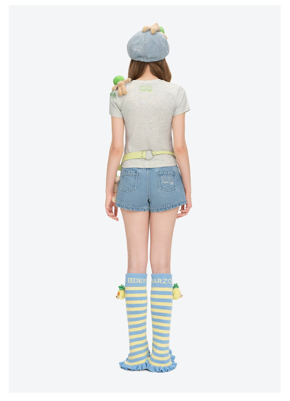 Bear Rainbow Ribbed Leg Warmers