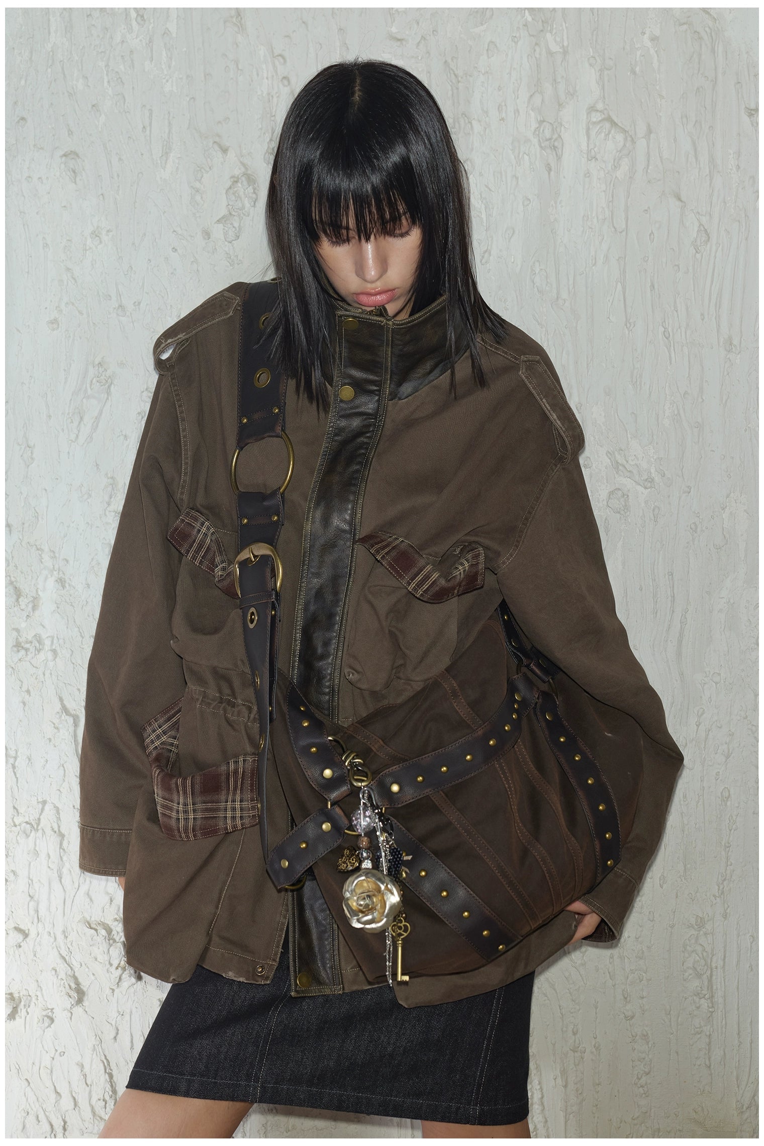 Vintage Heart & Rose Chain Pendant