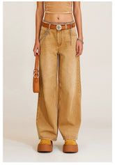 Origin of Wildness Wide-Leg Denim Pants - CHINASQUAD