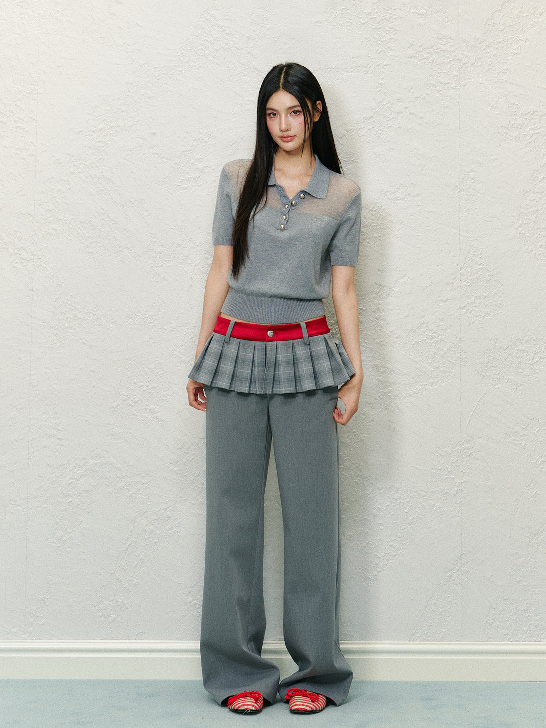 Hollow Polo Collar Short Sleeve T-shirt - CHINASQUAD