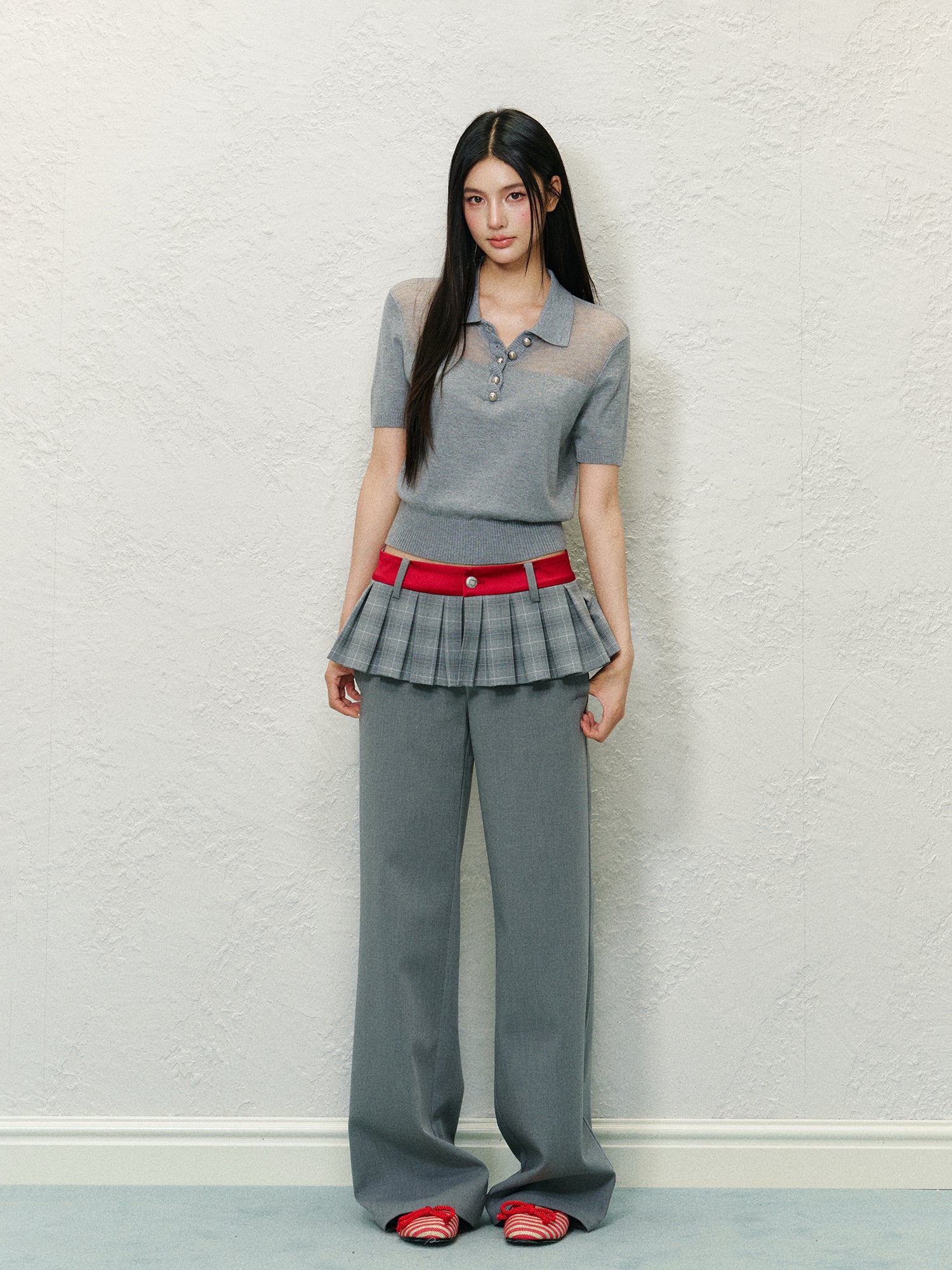 Hollow Polo Collar Short Sleeve T-shirt - CHINASQUAD