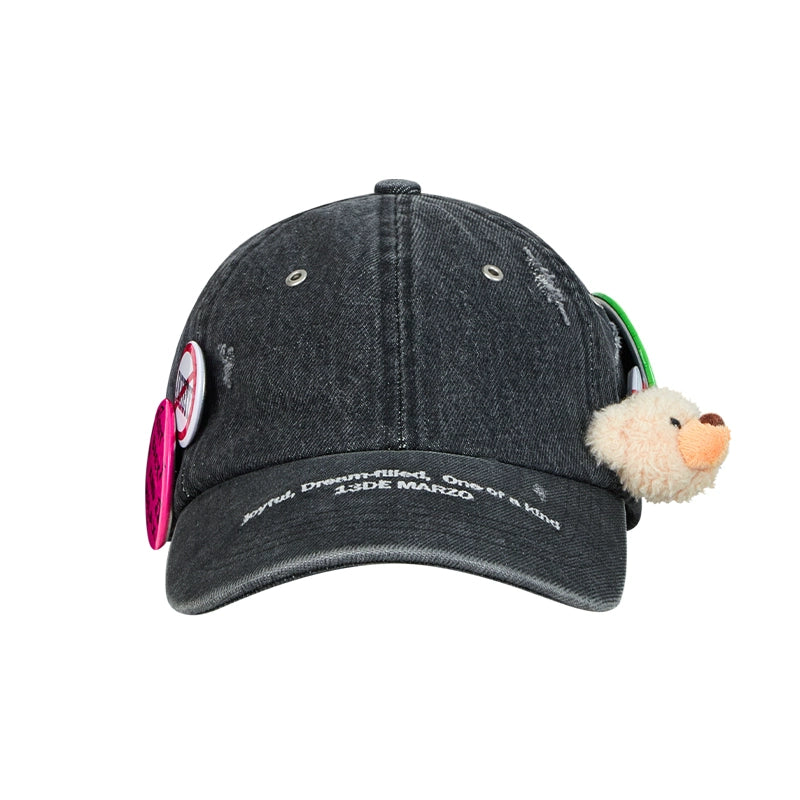 Vintage Badge Denim Baseball Cap