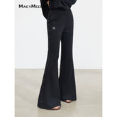 Studded Letter Off-Shoulder Sweatshirt - CHINASQUAD