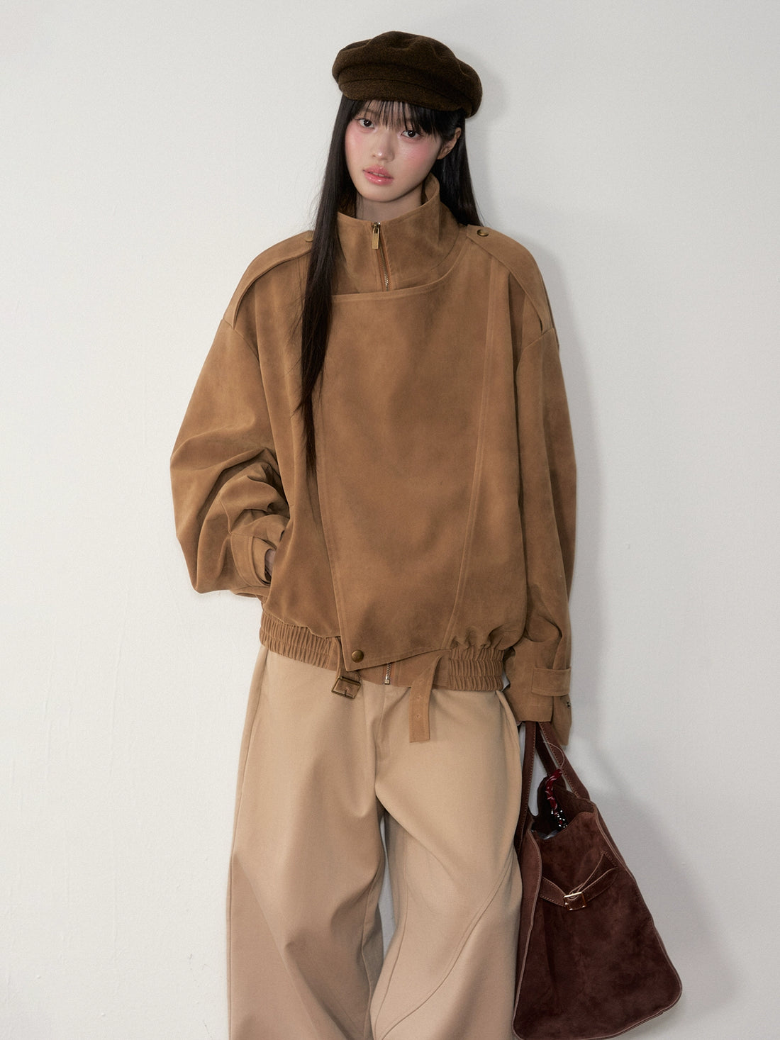 Vintage Washed Moto Jacket - CHINASQUAD