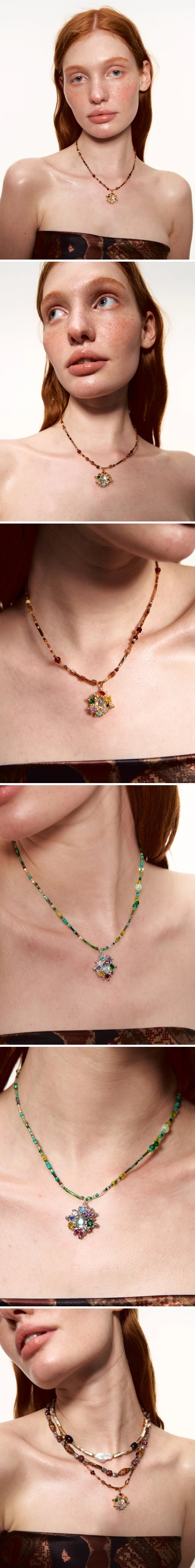 Summer Retro Dopamine Color Treasure Necklace - CHINASQUAD