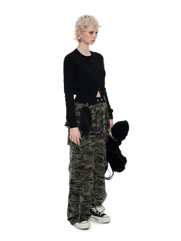 Atchwork Camouflage Pleated Skirt - CHINASQUAD
