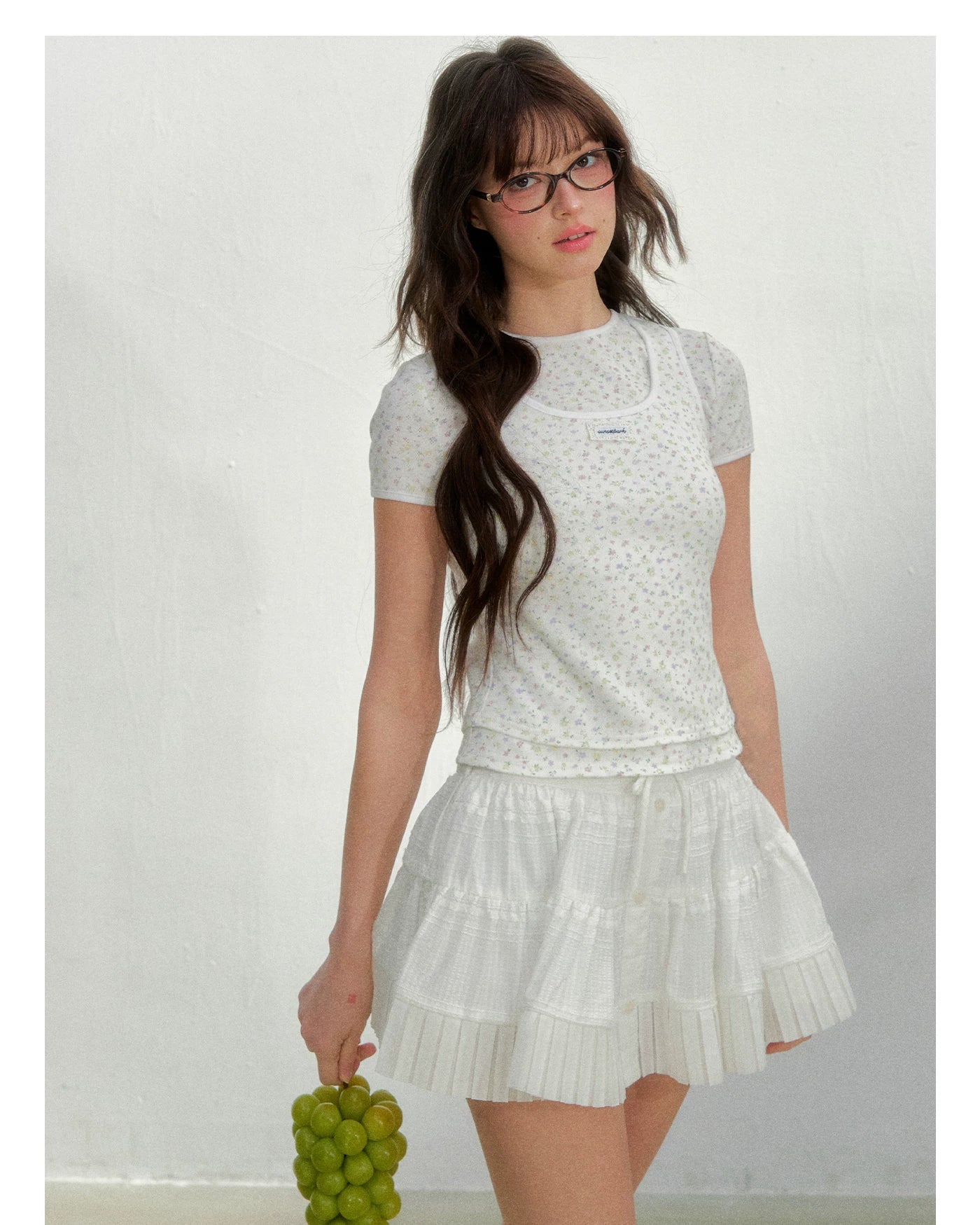 Air Like Green Apples Cotton Floral T-Shirt