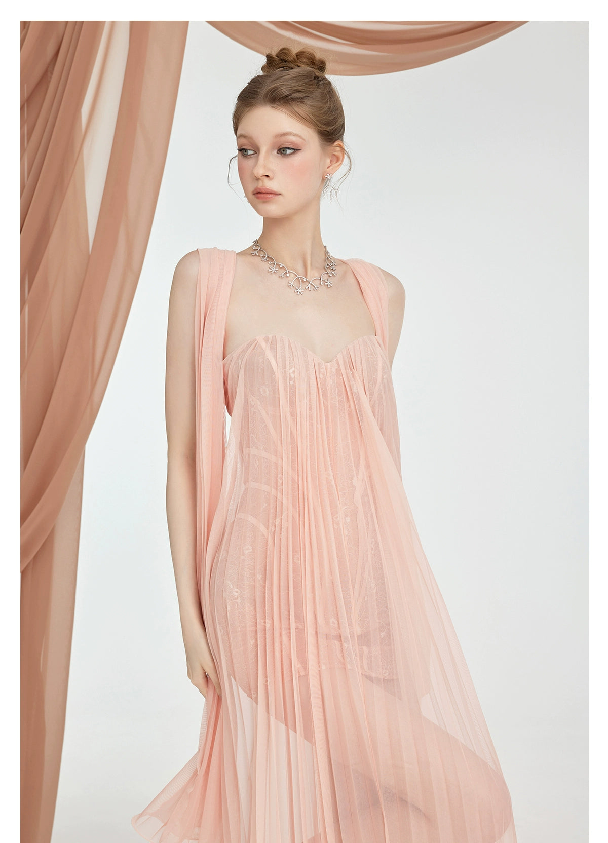 Thea Strapless Mesh Backless Dress - CHINASQUAD