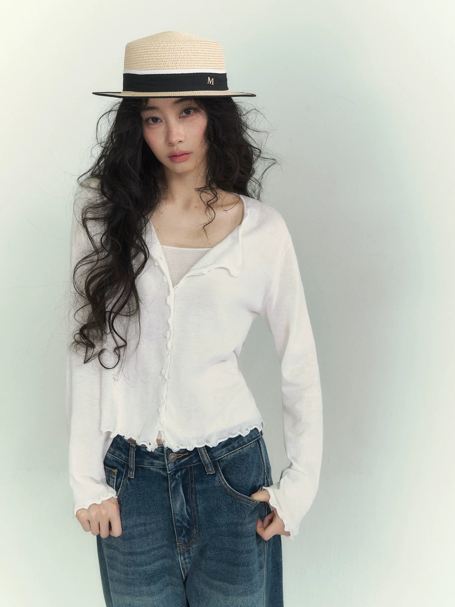 Mercerized Cotton Ultra-Lightweight Cardigan
