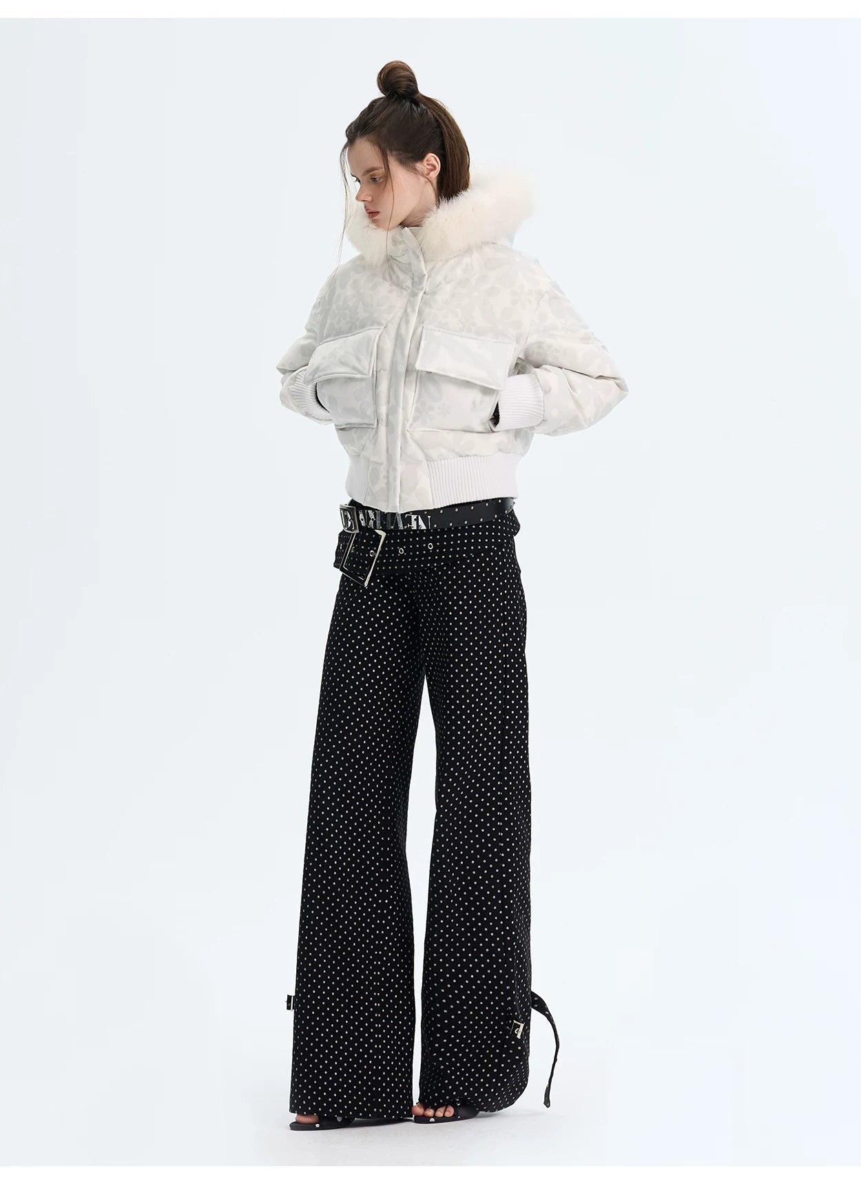 Vintage Printed Short Down Jacket