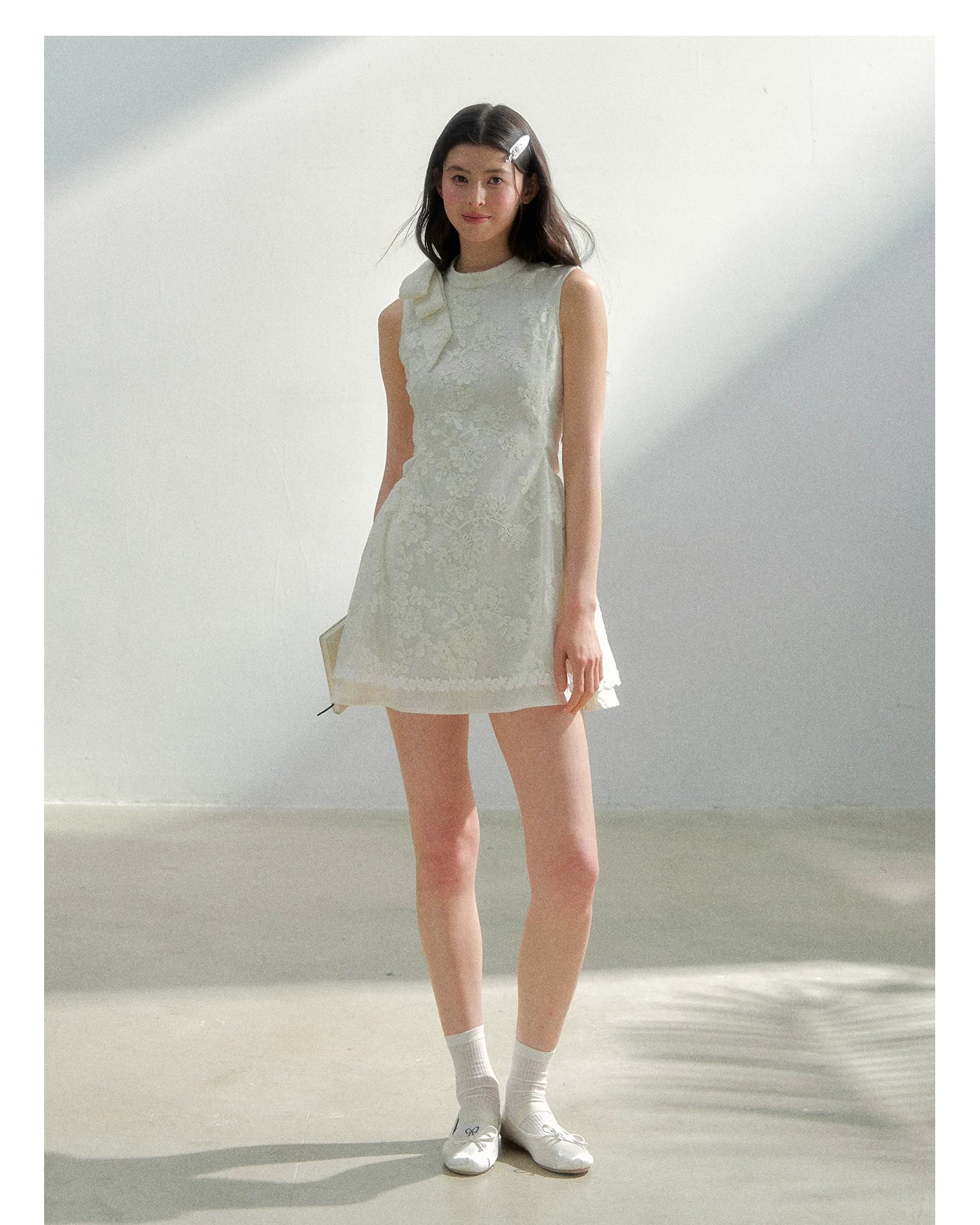 Spring Whisper Lace Embroidered Dress