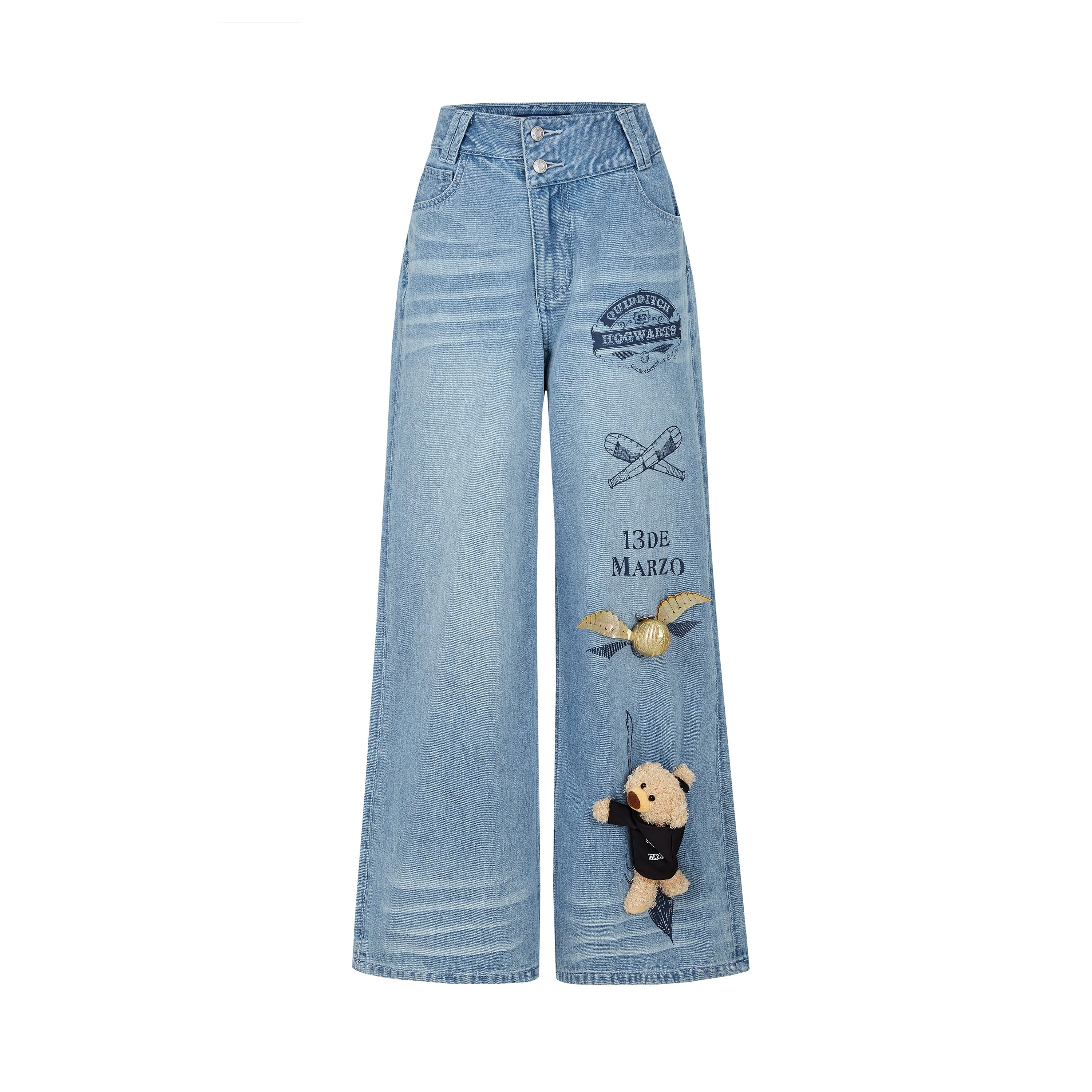 Quidditch Printed Straght-Leg Jeans