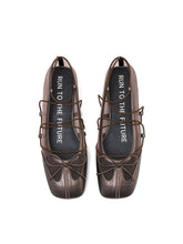 Sheepskin Microfiber Mesh Strap Mary Jane Flats - CHINASQUAD