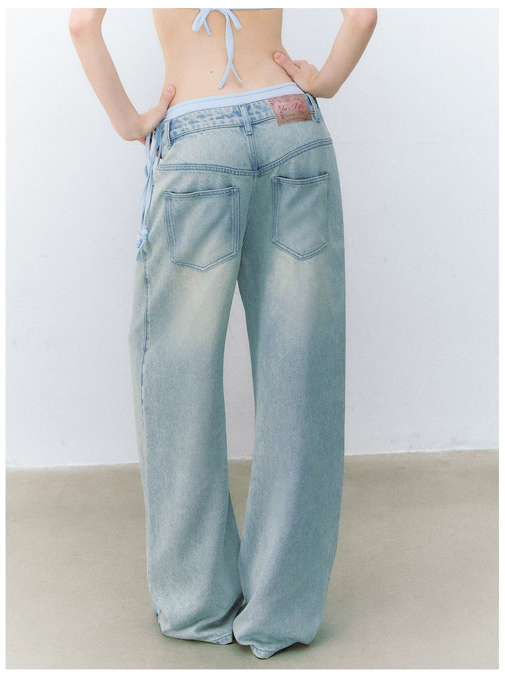 Vintage Washed Lyocell Straight-Leg Jeans
