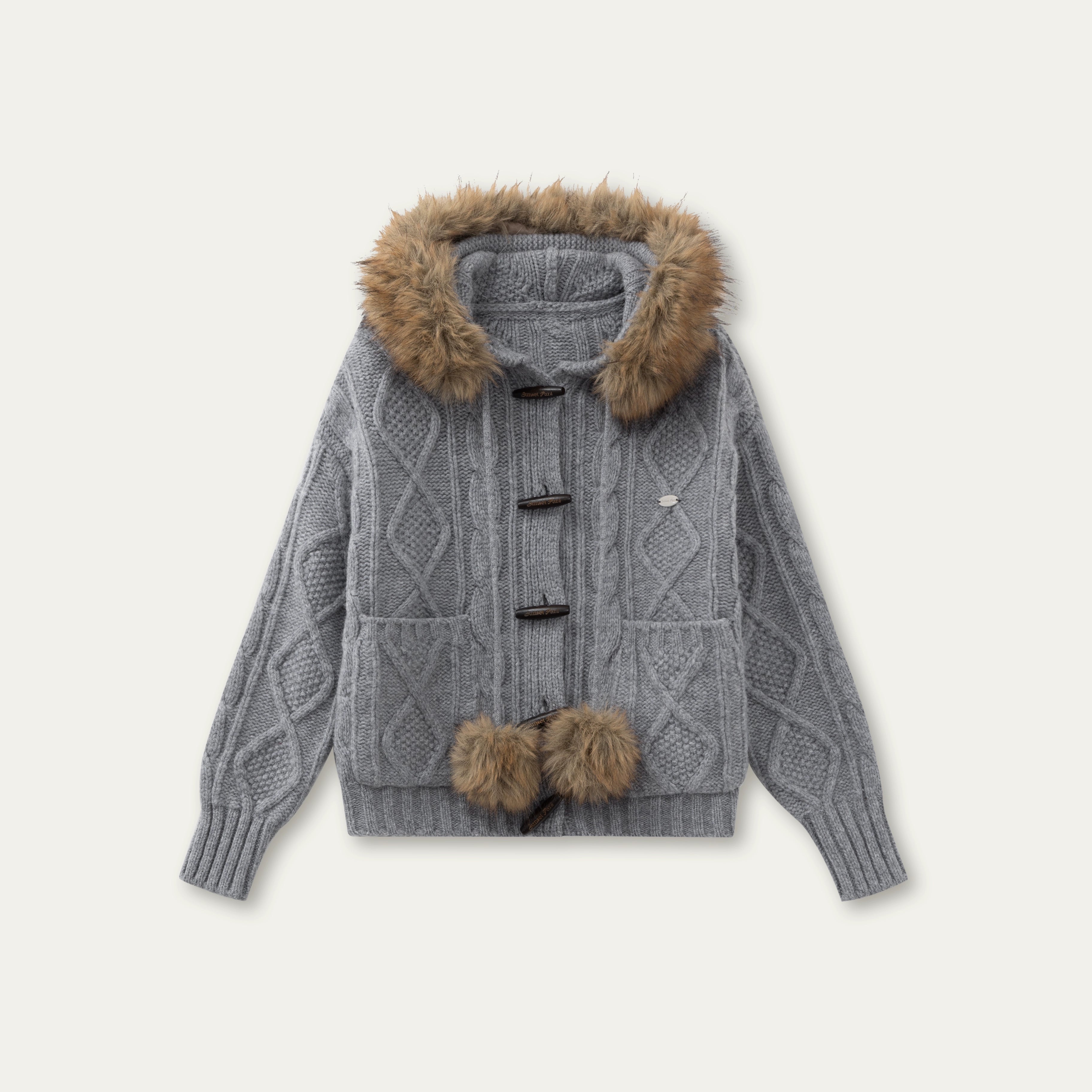 Textured Cable-Knit Wool Sweater