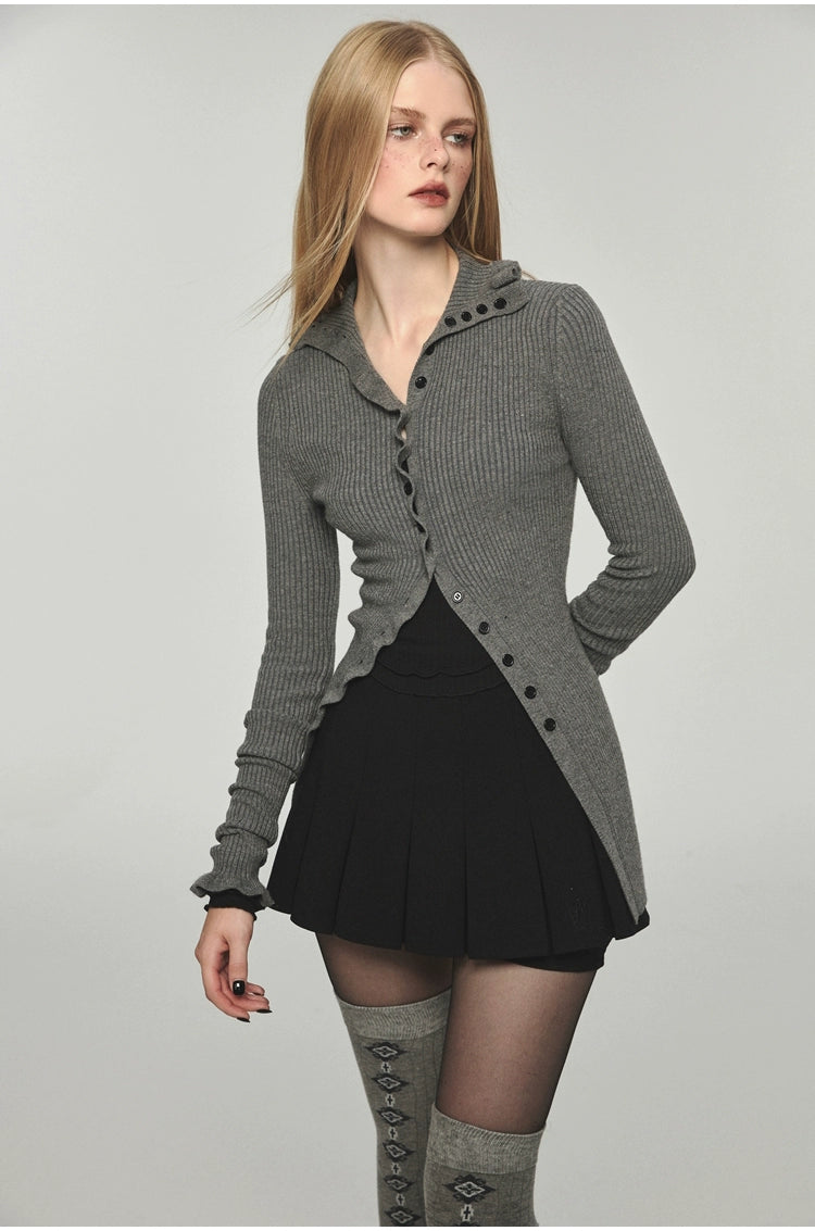 High-waisted Ruffled Pleated A-line Mini Skirt - CHINASQUAD