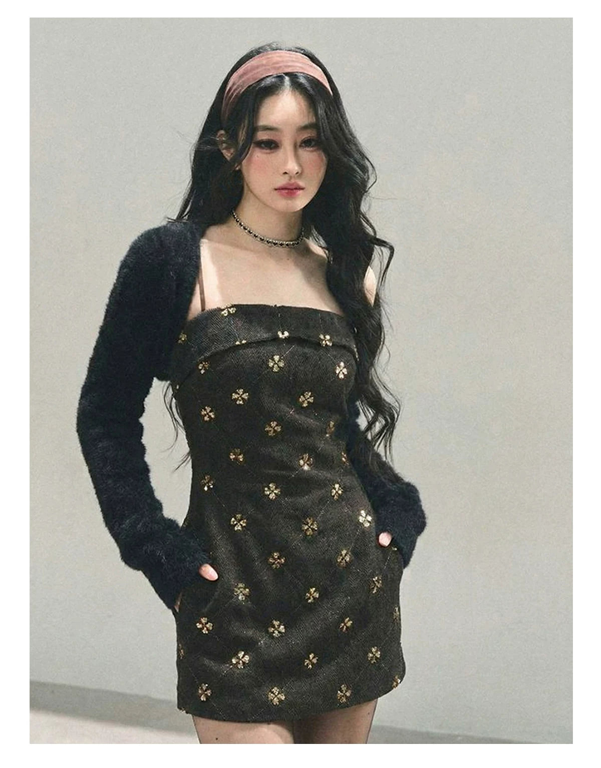 French Cropped Knit Cardigan