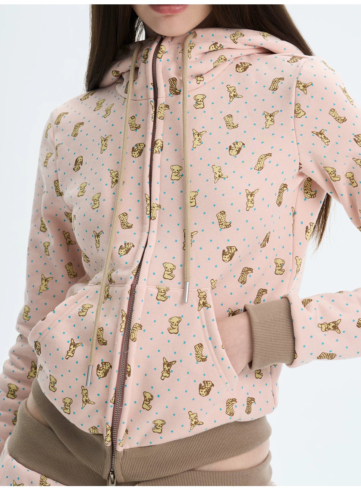 Printed Cotton Sweatshirt & Jogger Set