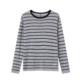 Retro Stripe Versatile Knit T-Shirt - CHINASQUAD