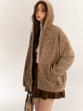 Brown & Gray Leopard Print Coat - CHINASQUAD