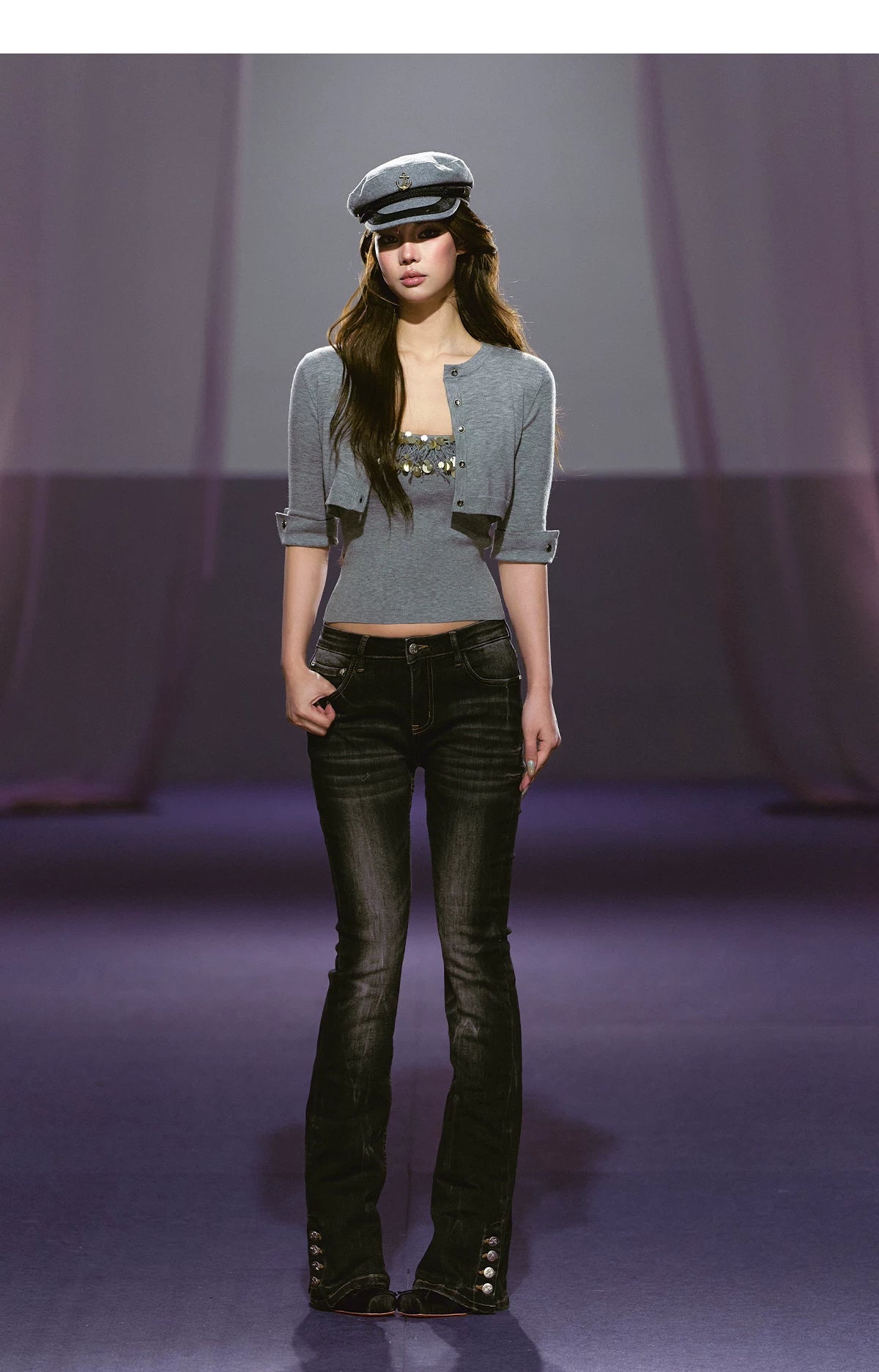 Refined Knit Cardigan & Embellished Camisole Set