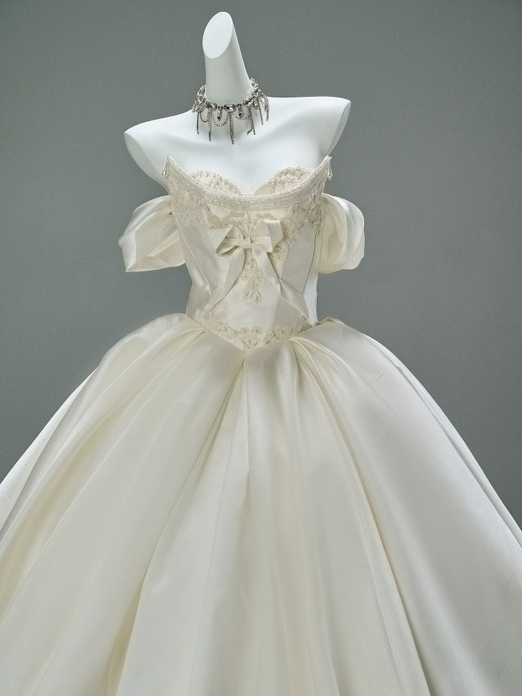 Elegant Ivory Couture Gown