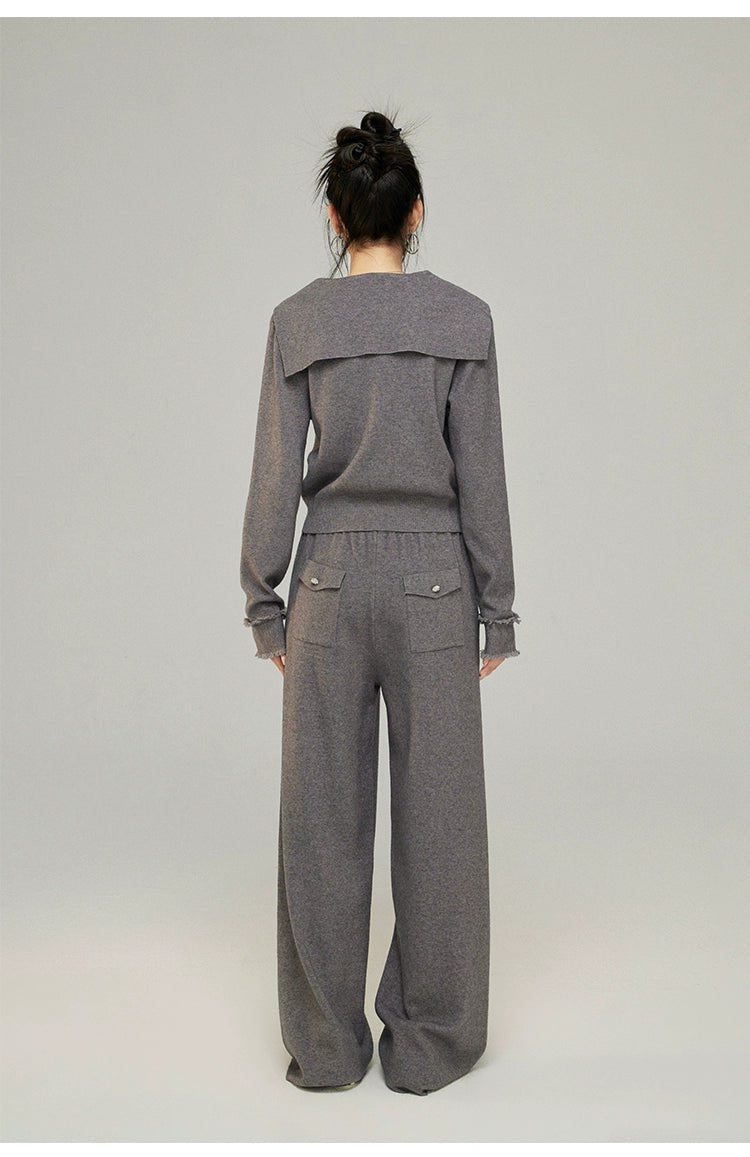 Large Lapel Knitwear Set - CHINASQUAD