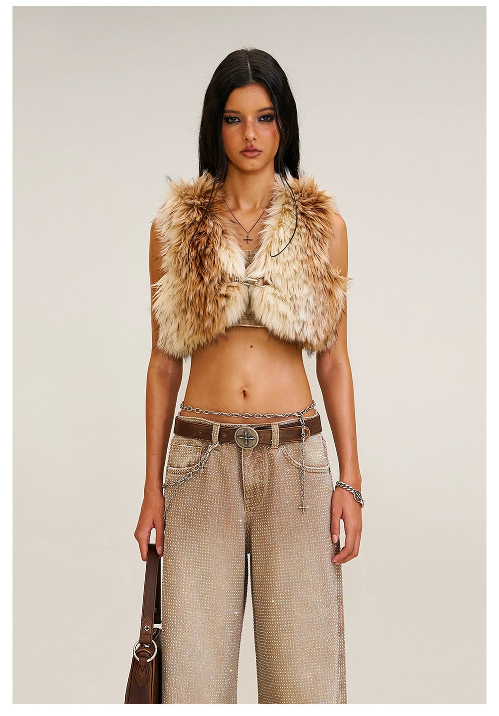 COMPASS Prairie Faux Fur Vest - CHINASQUAD