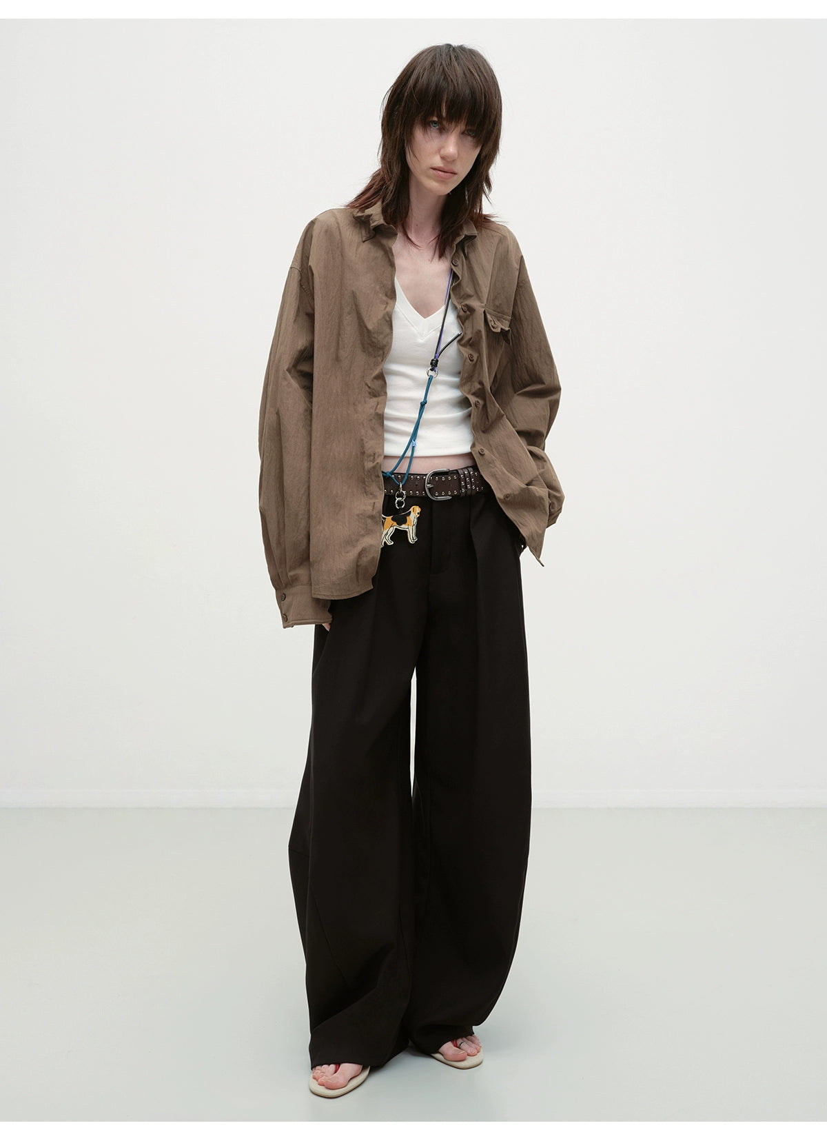 Vintage Brown Textured Overshirt - CHINASQUAD