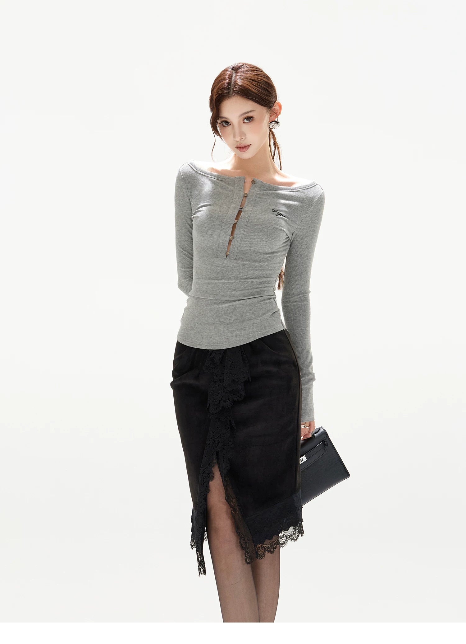 Button-Detail Slim-Fit Knit Base Layer