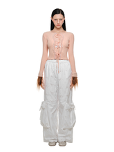 Tie-up and Fur Panel Knitted Cardigan - CHINASQUAD