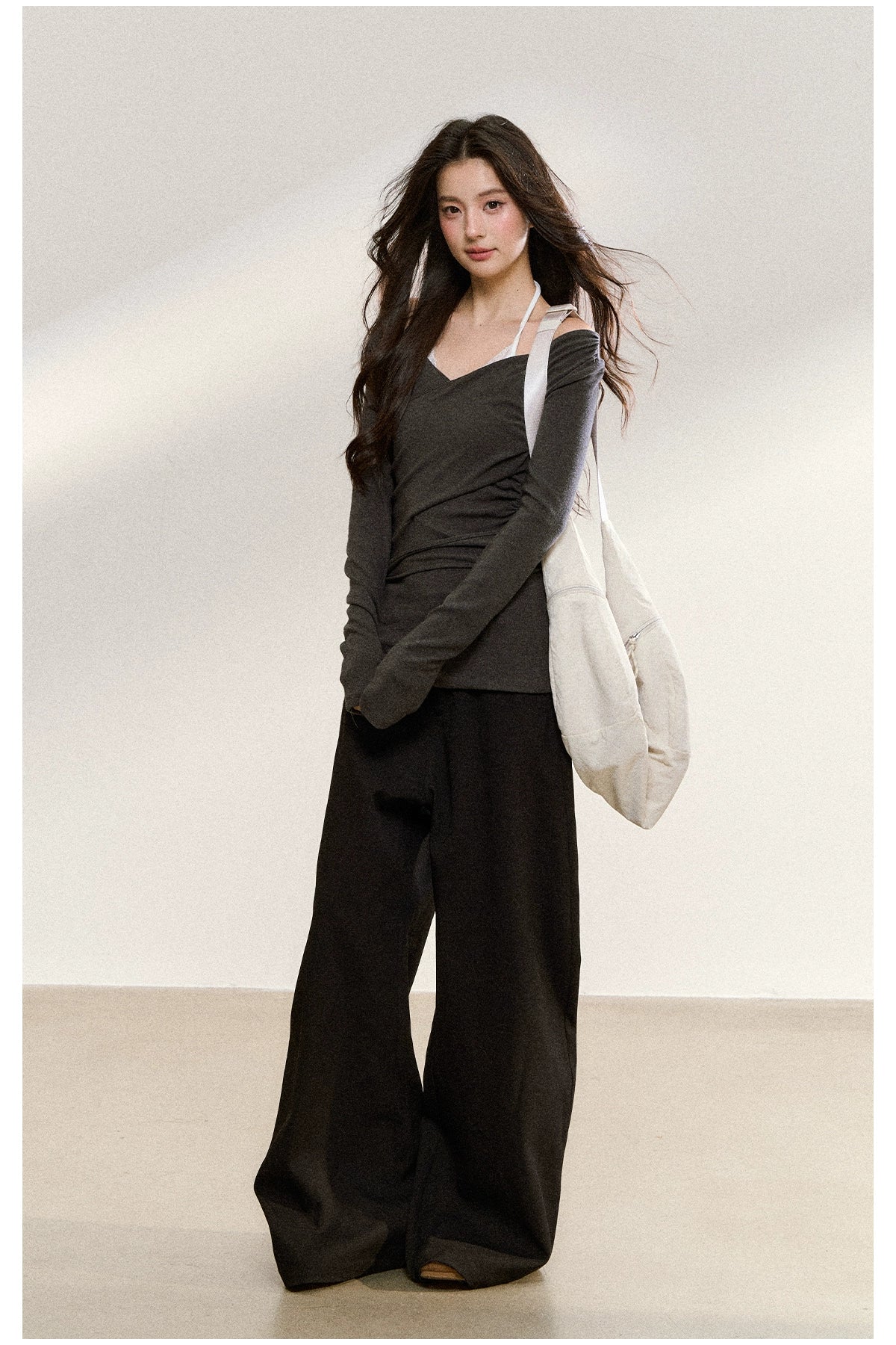 Cross Off-Shoulder Layered Blouse - CHINASQUAD