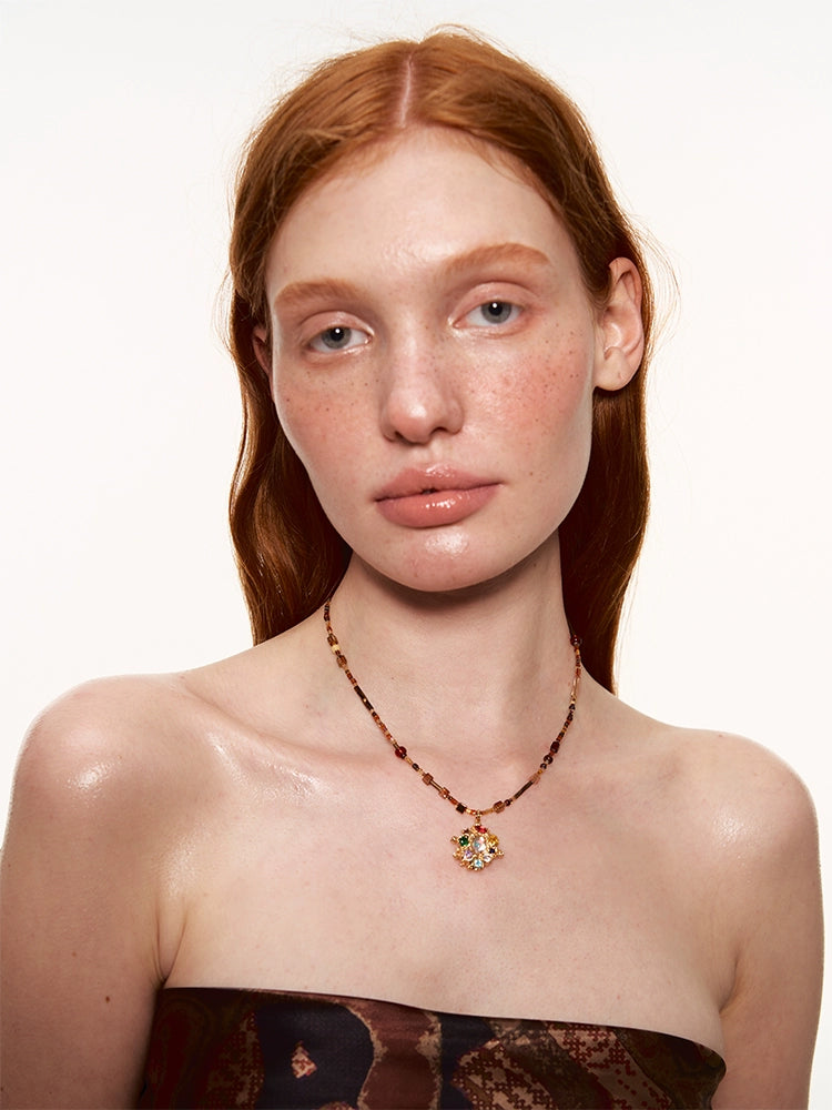 Summer Retro Dopamine Color Treasure Necklace - CHINASQUAD